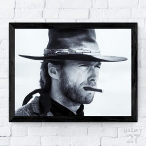 Clint Eastwood, Hollywood Legend, Iconic Actor, Portrait, Canvas, Metal, Framed, Ready to Hang, Premium Fine Art Print