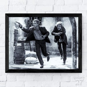 Butch Cassidy and The Sundance Kid 1969, Paul Newman, Robert Redford, Canvas, Metal, Framed, Ready to Hang, Premium Fine Art Print