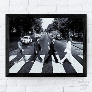 The Beatles, Abbey Road 1969, John, Paul, George, Ringo, British Invasion, Lienzo, Metal, Enmarcado, Listo para colgar, Impresión de Bellas Artes Premium