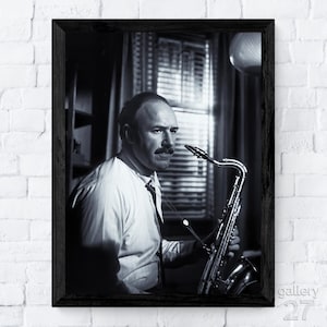 La conversación (1974), Gene Hackman como Harry Caul, película clásica de culto, retrato, lienzo, metal, enmarcado, listo para colgar, impresión artística premium.