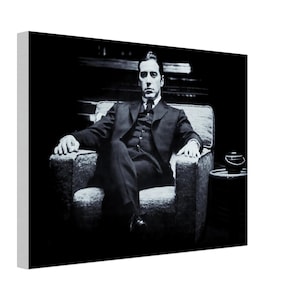 The Godfather 1972, Michael Corleone, Al Pacino, Movie Legend, Premium Fine Art Prints, Canvas, Metal, or Framed, Ready to Hang image 6