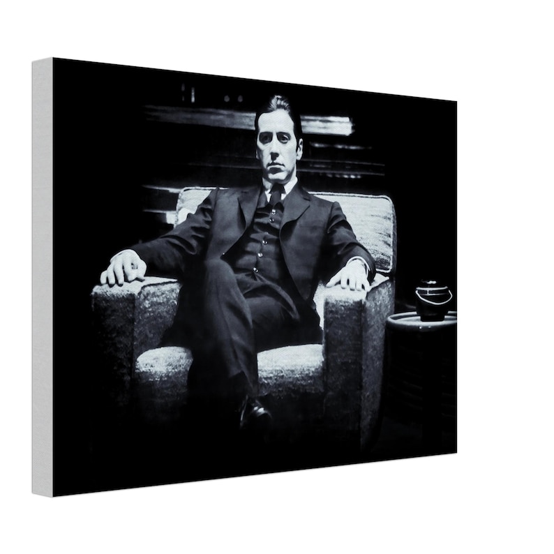 The Godfather 1972, Michael Corleone, Al Pacino, Movie Legend, Premium Fine Art Prints, Canvas, Metal, or Framed, Ready to Hang image 6