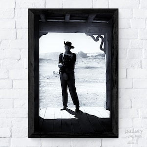 John Wayne in The Searchers 1956, Movie Legend, Iconic Actor, Classic Film, Canvas, Metal, Framed, Ready to Hang, Premium Fine Art Print