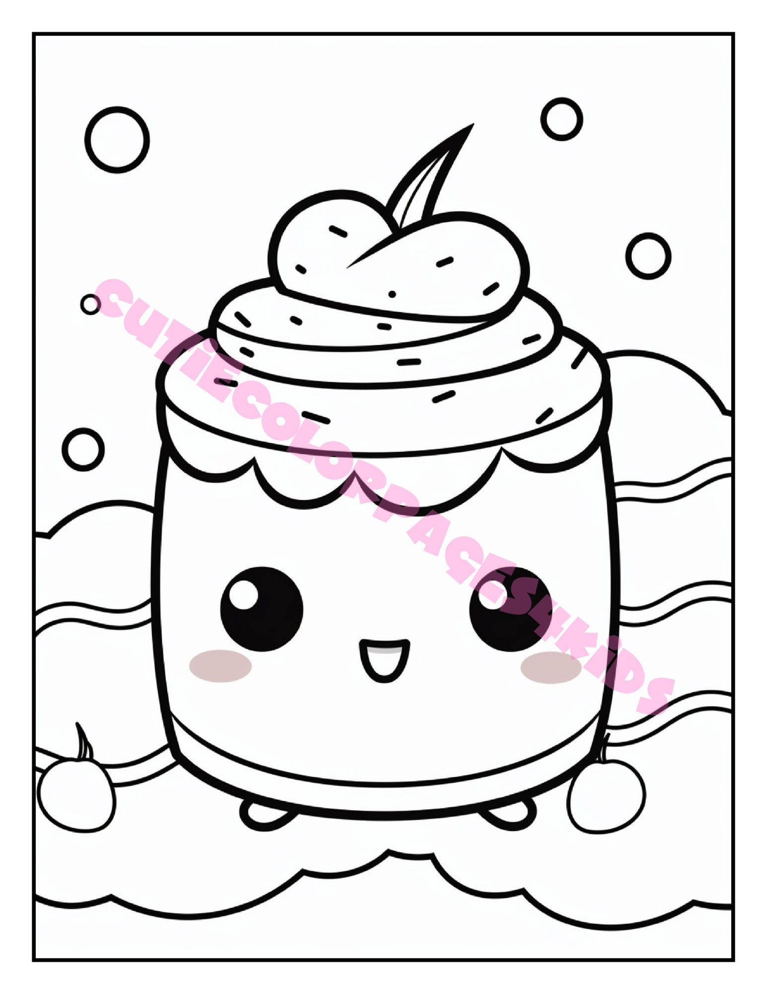 50 Cute Kawaii Coloring Pages - Etsy