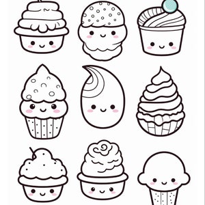 45 Kawaii Cute Mini’s Coloring Pages - Etsy