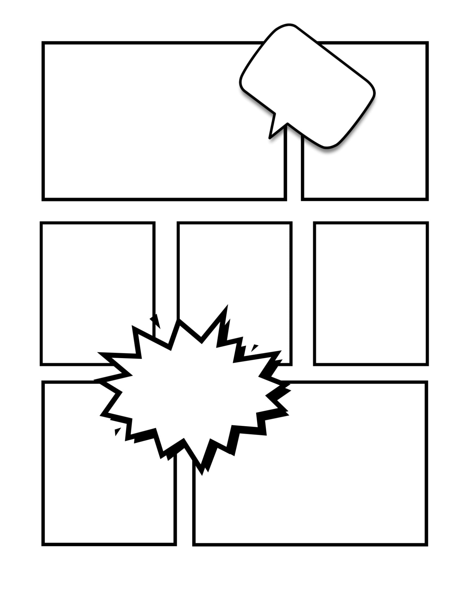 Blank Comic Paper Instant Download Comic Strip Pages for Kids Design ...