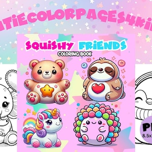 Squishy Friends Coloring Pages