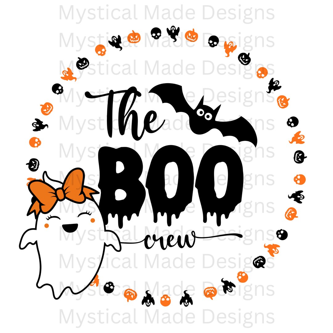 Boo Crew Boo Crew Girl Ghost Png Halloween Ghost Png File Etsy