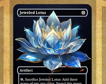 Mandataire de lotus orné de joyaux