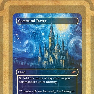 MTG FOIL Starry Night Command Tower