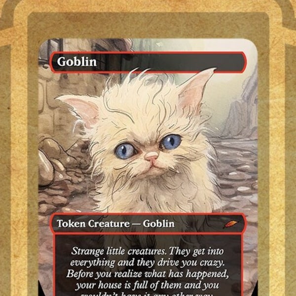 MTG Ugly Kitten Goblin Token