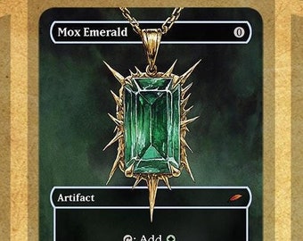 Mox Emerald Pendant - With Different Metal Options -MTG Mox Emerald Pendant - With Different Metal Options -MTG