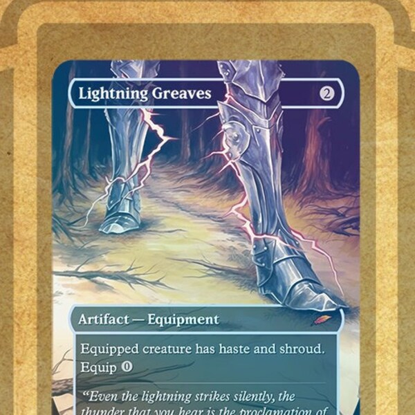 MTG FOIL Lightning Greaves Proxy