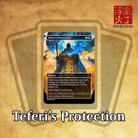 thumbnail image 2 of Teferi's Protection – Custom Magic: The Gathering Card, High-Quality, Near Mint 2 of 6