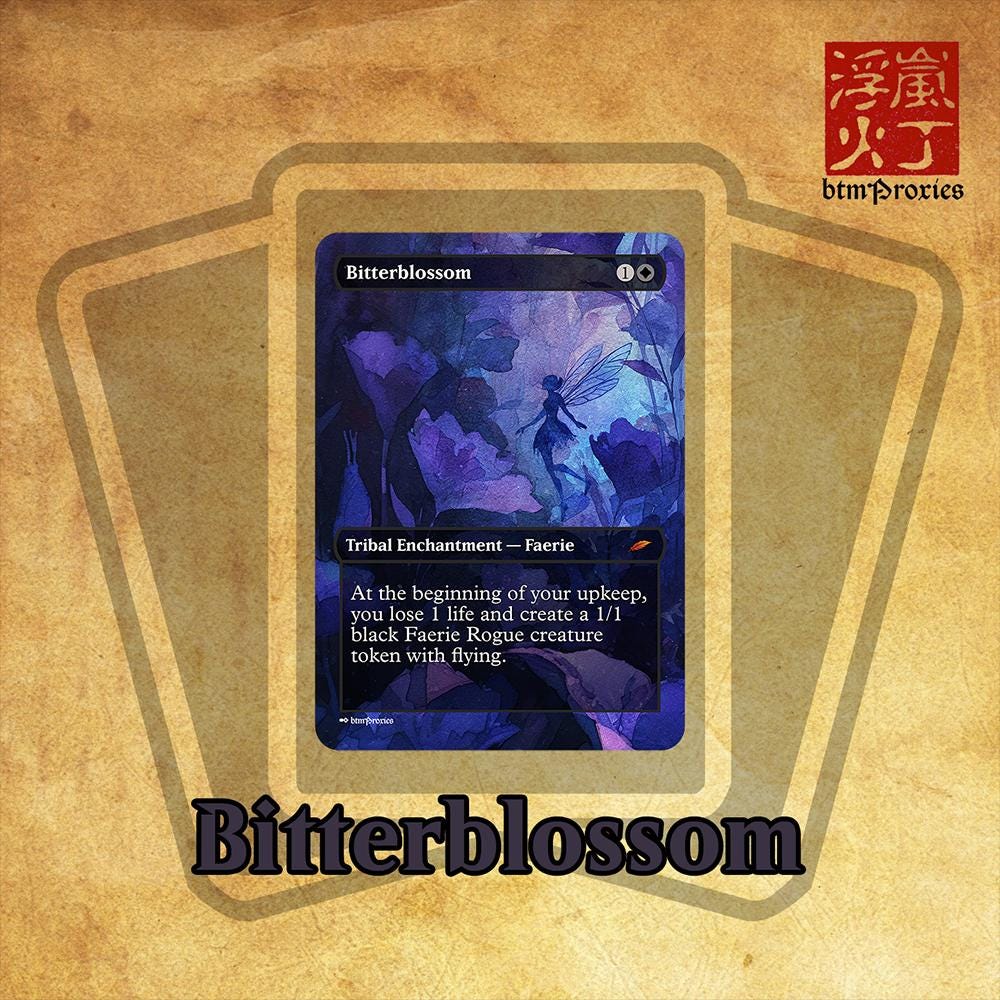 mtg cards like bitterblossom Bitterblossom