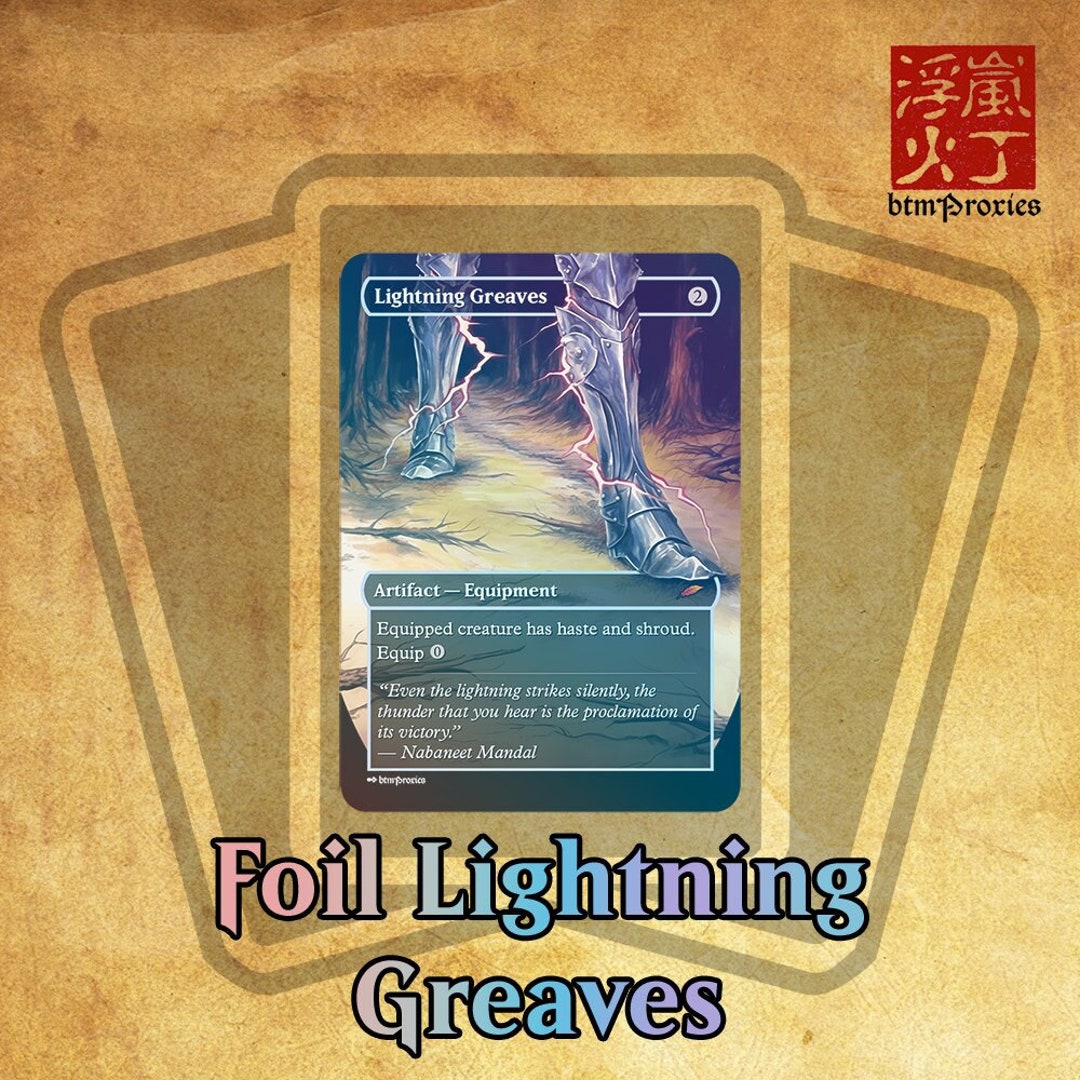 MTG FOIL Lightning Greaves Proxy Etsy