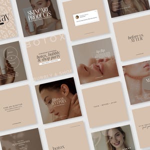 Medspa Canva Instagram Templates | Esthetician Instagram Templates | Botox Instagram Posts |  Medical Spa Instagram | Nurse Injector