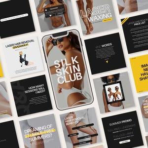 Laser Hair Removal Templates | Medspa Instagram Templates | Laser Hair Removal | Laser Hair Removal Instagram | Medspa Social Media