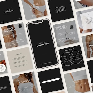 Semagluetide Instagram Templates |  Weight Loss Instagram Templates | Weight Loss Social Media | GLP1 | GLP-1 | Semagluetide Marketing