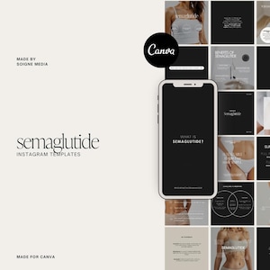 Semagluetide Instagram Templates |  Weight Loss Instagram Templates | Weight Loss Social Media | GLP 1 Weight Loss | Semagluetide Marketing