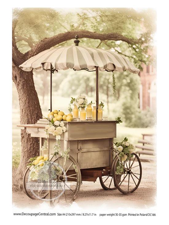A4 Lemonade Stand Rice Paper - DC186