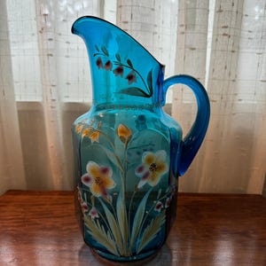 Rare Blue Vintage Pitcher - Fenton