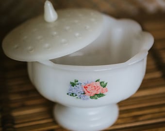 Vintage Avon Milk Glass Flower Arranger | FREE SHIPPING