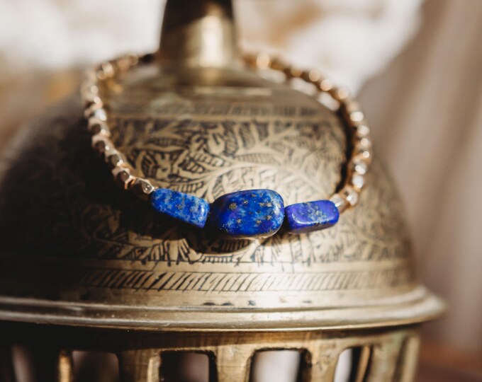 Lapis Lazuli Crystal Bracelet | Unique Reiki Infused | Reiki Charged | Wisdom + Truth | Communication | Inner Peace | Alignment | Intuition
