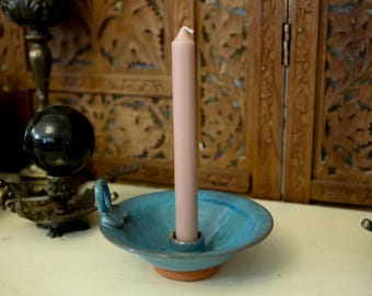 Artisan Glazed Pottery Candle Holder | Pottery | Candle Holder | Candlestick | Terracotta | FREE SHIPPING