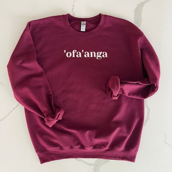 Unisex 'Ofa'anga Minimal Aesthetic Tongan Pullover Sweatshirt, Polynesian Sweetheart Valentines Day Heavy Blend™ Crewneck