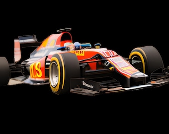 Thrills of the Track: Dynamic F1 Car Art Print