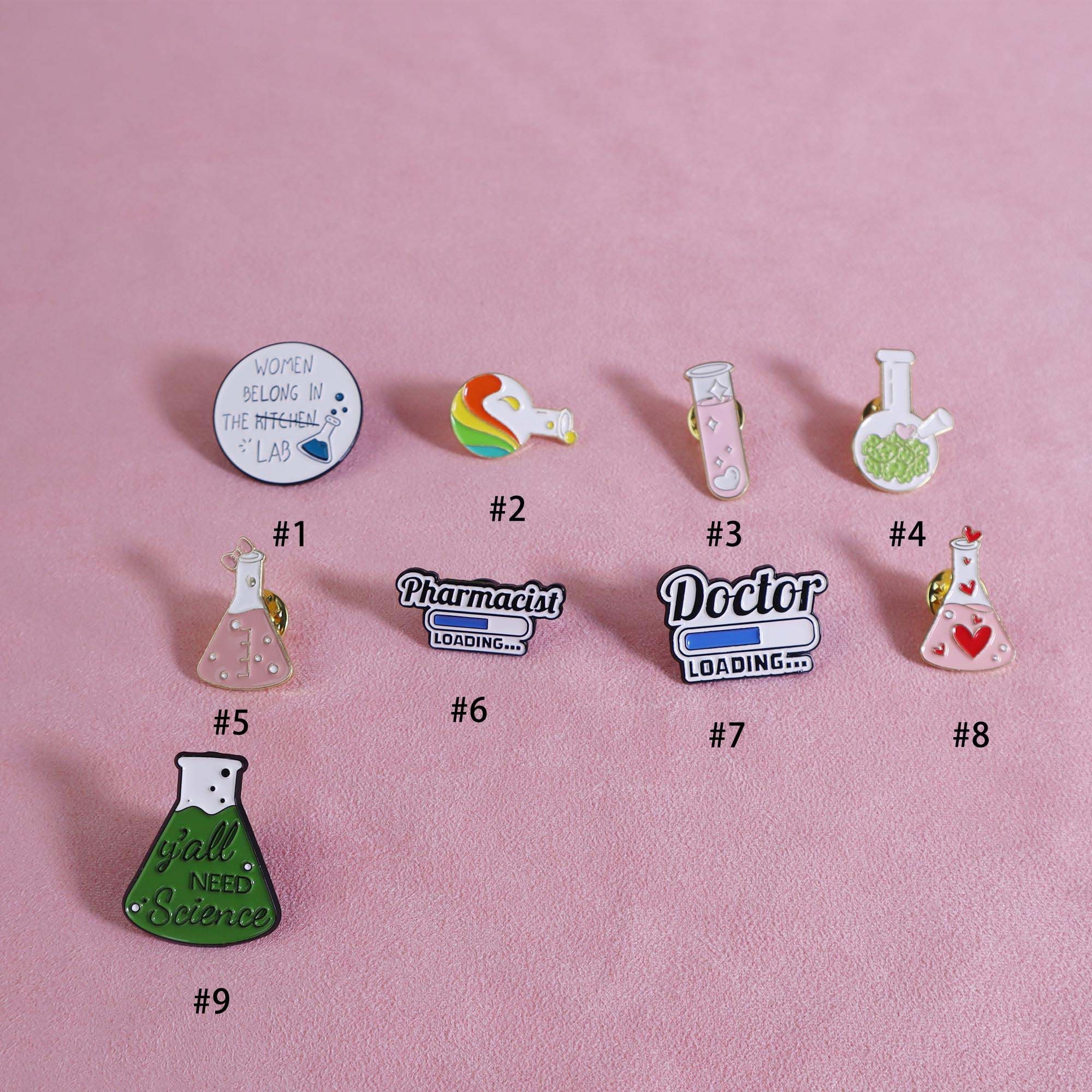 Chemical Experiment Beaker Bottle Pin Hard Enamel Pins Lovely Etsy UK
