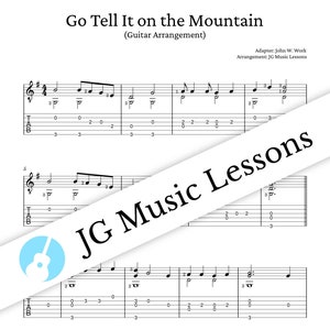 Go Tell It On The Mountain sheet music with tabs - chords, melody, and arrangement