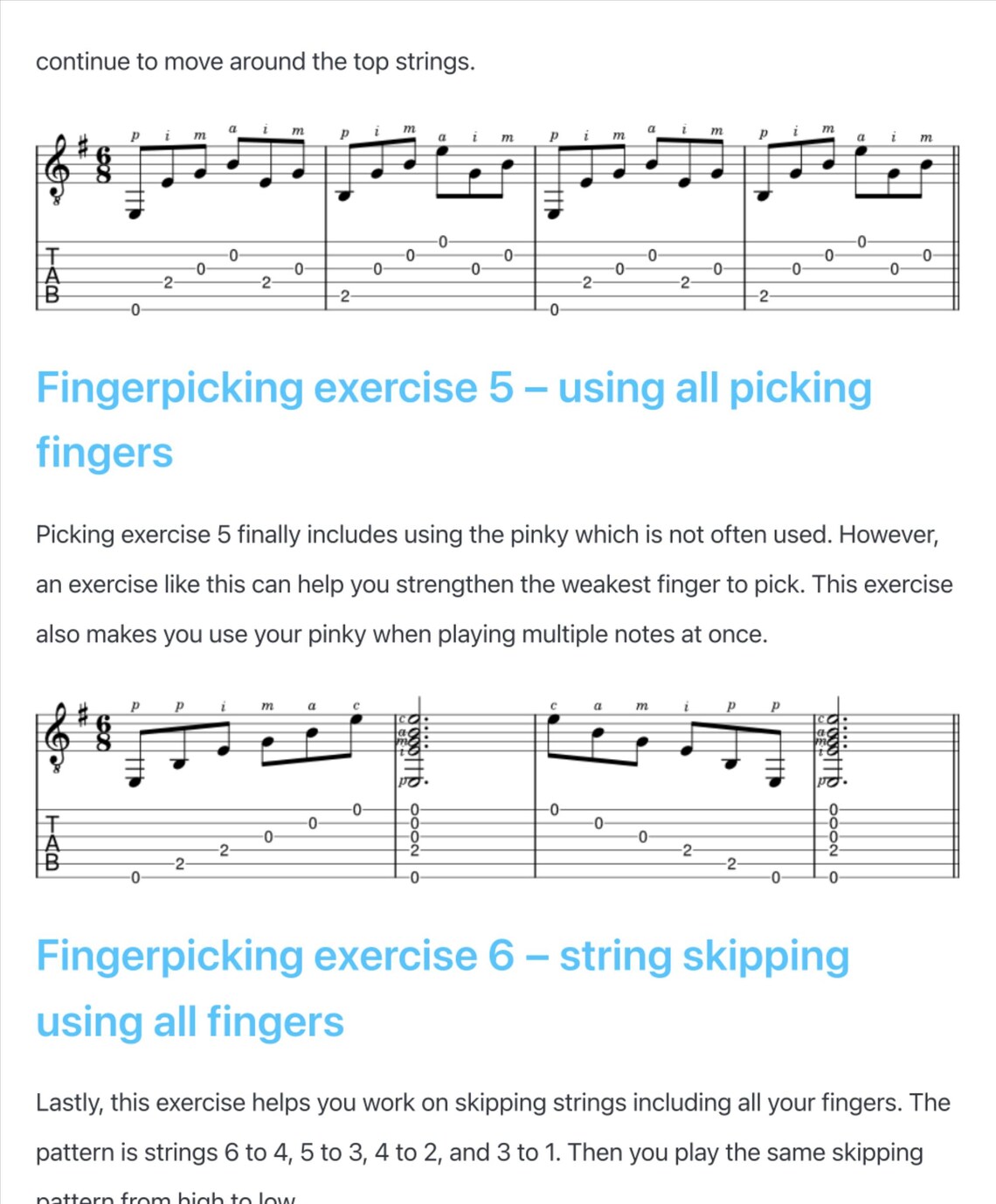 Pretty Fingerpicking Patterns Guitar Fingerpicking Patterns PDF: Easy Lesson and Chord Exercises - Etsy