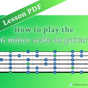 How to play the G minor scale on guitar – Lesson PDF