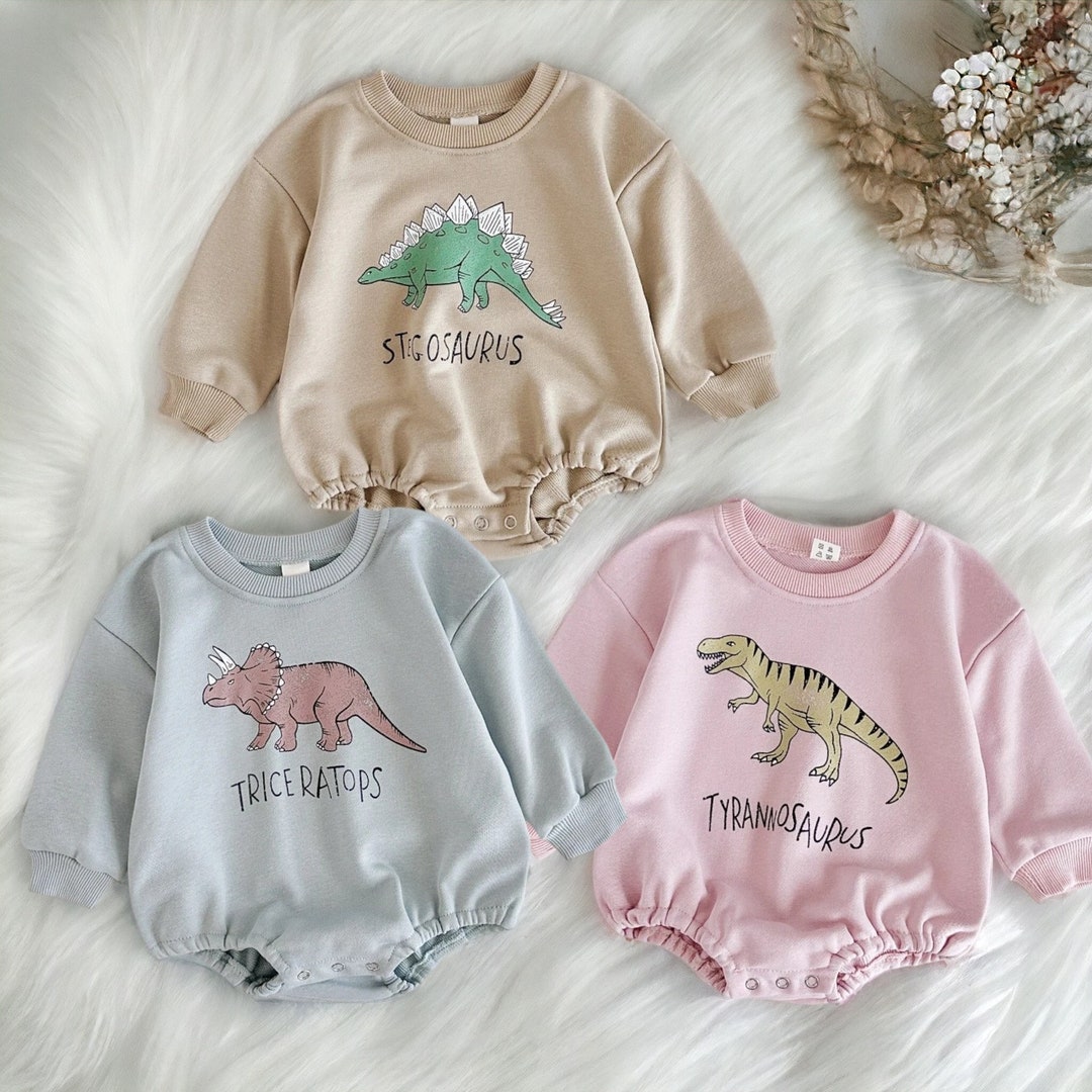 Little Handsome Dino Casual Baby Romper