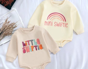 Little Swiftie Romper, Mini Swiftie One Piece, Swift Baby Romper, Swift Baby Gift, Baby Girl Clothes, Mother's Day Outfit Bubble Romper