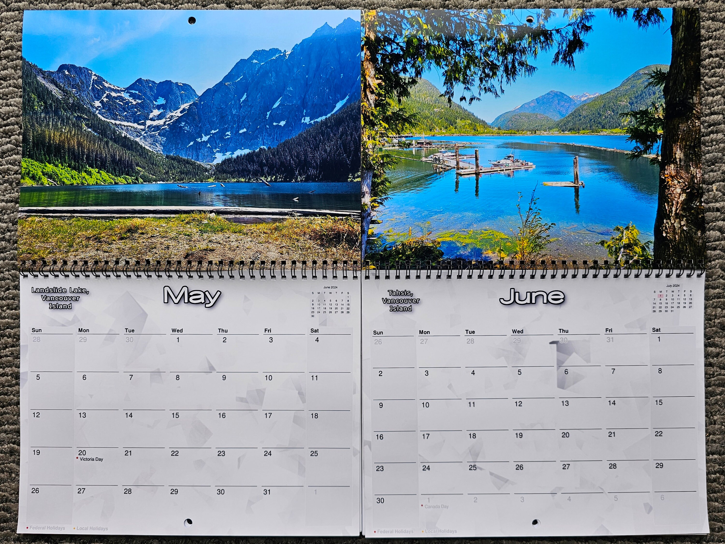 2024 Calendar Vancouver Island British Columbia Etsy