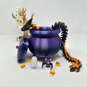 Mystery Dragon Cauldron - Limitiert - Kristall, Hohl, Wicked, Sonnenblume & Kristall Wolf Drachen | Schreibtisch Fidget Spielzeug Geschenk | Wie auf Tiktok zu sehen