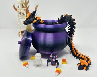 Mystery Dragon Cauldron - Limited - Crystal, Hollow, Wicked, Sunflower & Crystal Wolf Dragons | Desk Fidget Toy Gift | As seen on Tiktok