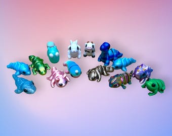 Fidget-speelgoed voor dieren - bulk mini scharnierende dierenfidgets, 25/50/100-verpakking voor stressverlichting en leuk spelen