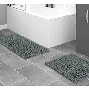 Non Slip Bath Rug Mats for Bathroom Sets 2 Piece Washable