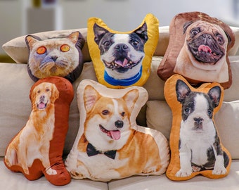 Almohada personalizada para mascotas/almohada para gatos/almohada para perros/almohada para fotos de perros/almohada personalizada para mascotas/regalos para amantes de las mascotas