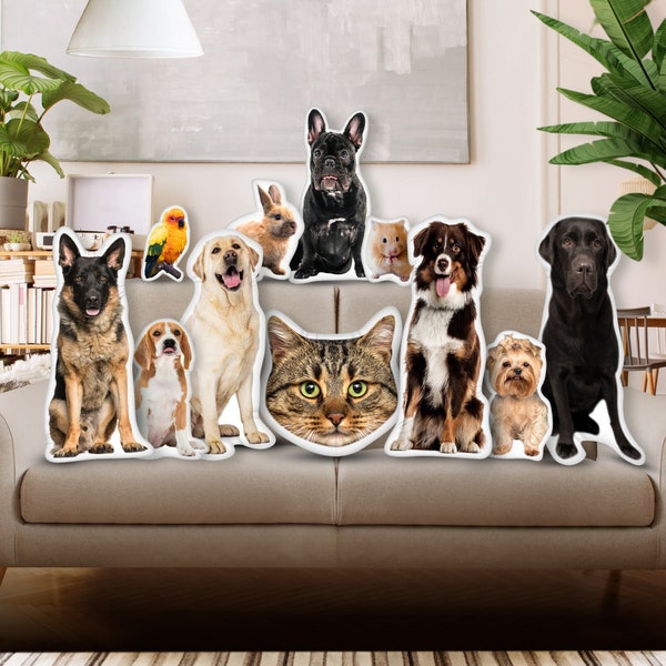 Aangepaste huisdierkussen | Gepersonaliseerde kussen | Op maat gemaakt kussen | Hondenkussen | Aangepast 3D huisdierkussen van foto | Huisdier herdenkingsgeschenk