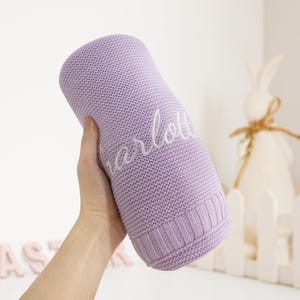 Embroidered Name Blanket,Personalized Baby Blanket,Custom Name Blanket,Knitted Baby Name Blanket, Stroller Blanket,baby shower Gift