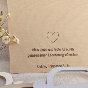 Hochzeitsgeschenk Geldgeschenk zur Hochzeit personalisiertes Geldgeschenk Bild 7