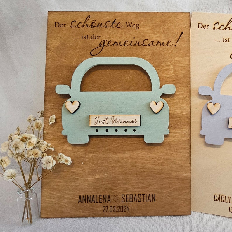 Hochzeitsgeschenk Geldgeschenk zur Hochzeit personalisiertes Geldgeschenk Hochzeitsgeldgeschenk Bild 2