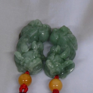 Hand-Carved Jade Pixiu Pendant, Genuine Pixiu necklace, Exquisite Green Artistry for Serenity and Style, Brings Good Luck and Wealth