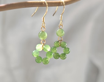 Luxury Natural Jade Earrings for Women - 925 Sterling Silver Gold - Plated Elegant Dangle Earrings - High - End Aesthetic