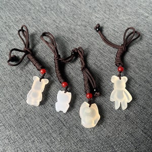 Pendentif animal, pendentif agate, pendentif ours, pendentif chat, pendentif renard, pierre précieuse naturelle sculptée à la main, cadeau pour elle